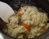 緑映える菜の花と五目炊き込みのご飯作り方5写真