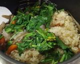 緑映える菜の花と五目炊き込みのご飯作り方6写真