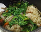 緑映える菜の花と五目炊き込みのご飯作り方6写真