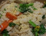 緑映える菜の花と五目炊き込みのご飯作り方7写真