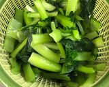 小松菜と塩昆布のナムル作り方1写真