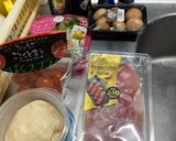 パルマ産生ハムと 野菜サラダのピッツア作り方1写真