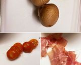 パルマ産生ハムと 野菜サラダのピッツア作り方2写真