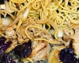 豚肉の赤味噌風味の焼そば作り方3写真