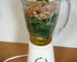 小松菜ジェノベーゼのクリームパスタ作り方3写真