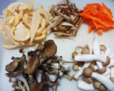 筍と牛肉とキノコのしぐれ煮風作り方1写真