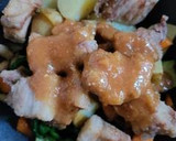 皮まで丸ごと揚げ野菜の豚味噌炒め作り方9写真