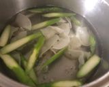 白きくらげとアスパラの酢味噌和え作り方1写真