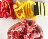 ズッキーニとパブリカの肉巻き作り方1写真