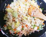 栄養満点！レタスチャーハン作り方5写真