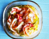 野菜のソテーと海老のマリネで前菜仕立て作り方6写真