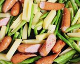 アスパラとウインナーでジャーマンポテト作り方4写真