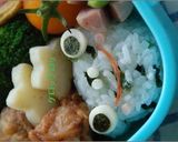 キャラ弁♪かえるさんおにぎり　作り方4写真