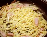 簡単にコクのある和風えのきスープパスタ作り方6写真