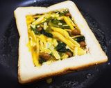 パンのほうれん草キッシュ風☆フライパンで作り方4写真