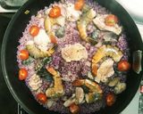 簡単‼フライパンひとつ紫にんじんパエリヤ作り方11写真