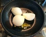 黄金色　新玉葱の芯の部分のオイル蒸し作り方3写真