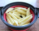 レンジで！じゃがいもとアスパラの牛肉炒め作り方3写真