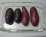カラフルポテトのスイートチリソース炒め作り方1写真