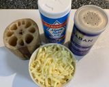 簡単!れんこんチーズ焼作り方1写真