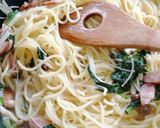 簡単♪きのことほうれん草のスープパスタ♡作り方11写真