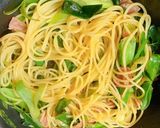 九条ねぎとベーコンの和風パスタ！作り方7写真