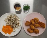 簡単!キノコたっぷり麻婆風唐揚げ作り方2写真