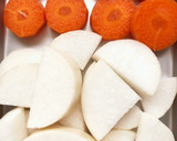大根とこんにゃく・厚揚げの煮物＊炊いたん作り方1写真