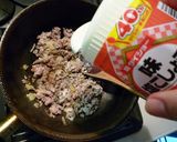 ◈ナスとひき肉のカレ－卵とじ炒め◈作り方3写真
