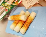 簡単酒肴☆ピリ辛タレのチーズinちくわ作り方1写真