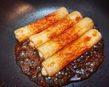 簡単酒肴☆ピリ辛タレのチーズinちくわ作り方4写真