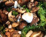 春菊と椎茸のすき焼き作り方1写真