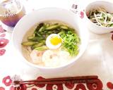 アスパラと温玉の素麺作り方4写真