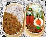 きんぴらごぼうと牛肉の焼肉のたれ和え作り方6写真