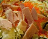 簡単うまｯ♪な一品♪ｷｬﾍﾞ豆腐炒め煮作り方1写真