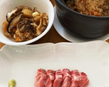 冷凍貝柱と椎茸と黒舞茸の簡単炊き込みご飯作り方4写真