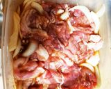 男飯☆レンジで簡単『豚コマ生姜焼丼』作り方2写真
