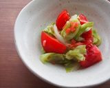トマト・キャベツ・紅生姜の酢の物♪作り方4写真