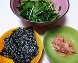 水菜・ツナ・韓国ノリの無限サラダ作り方2写真