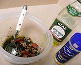 青じそで！大人の冷製パスタ作り方1写真