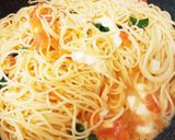 モッツァレラチーズと生ハムのトマトパスタ作り方6写真