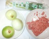 新玉ねぎ詰めない煮♪簡単ひき肉作り方1写真
