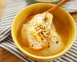 まるごと玉ねぎのオニオングラタンスープ作り方6写真