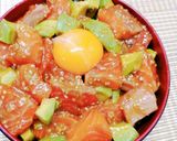 サーモンとアボカドの和風ユッケ✤丼にも♪作り方5写真