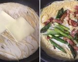 フライパンで♡アスパラ豆乳カルボナーラ作り方4写真