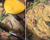 フライパンで♡アスパラ豆乳カルボナーラ作り方5写真