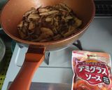 ヨウサマの減塩昼食チキンとキノコのデミ⑬作り方4写真