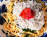 ＊梅しらす大葉のバター醤油パスタ＊作り方4写真