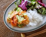 鶏胸肉とキャベツのピリ辛炒め。作り方8写真