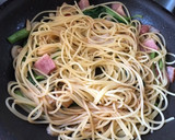 白きくらげと小松菜の和風パスタ作り方6写真
